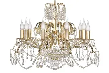 Люстра хрустальная подвесная Alessandria E 1.1.10.699 G Dio D'Arte без плафона на 10 ламп, основание жёлтое золотое в стиле классический Люстра хрустальная подвесная Alessandria E 1.1.10.699 G Dio D'Arte без плафона на 10 ламп, основание жёлтое золотое в стиле классический